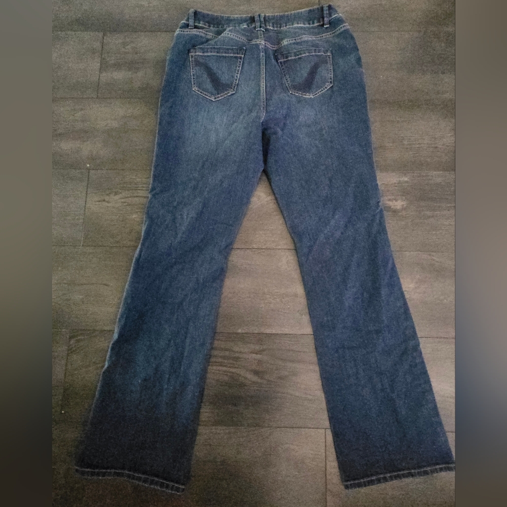 Lane Bryant 16T Tall Dark Wash Bootcut Jeans Stretch Denim Curvy Plus Size - Picture 8 of 11